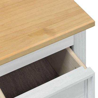 Storage box with Drawer White 90 x78 x 45 cm Solid Pine Wood