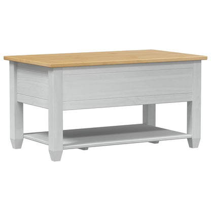Coffee Table with Drawer White 85 x 50 x 45 cm Solid Pine Wood