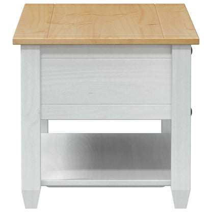 Coffee Table with Drawer White 100 x 48 x 45 cm Solid Pine Wood