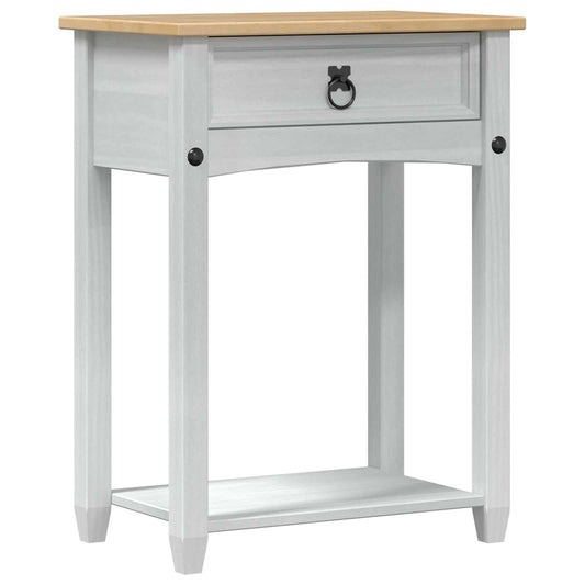 Console table White 55 x 35 x 73 cm Solid Pine Wood
