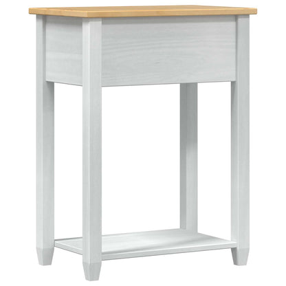 Console table with Drawer White 55 x 35 x 73 cm Solid Pine Wood