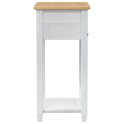 Console table with Drawer White 55 x 35 x 73 cm Solid Pine Wood