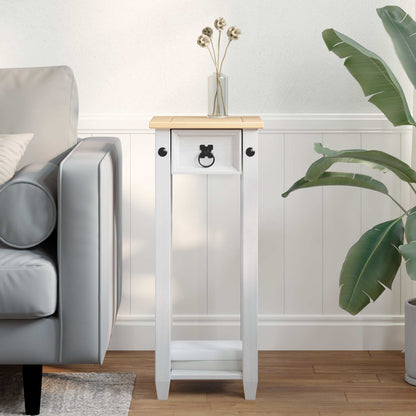 Plant Stand White 30 x 30x 73 cm Solid Pine Wood