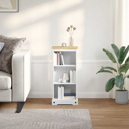 Bookcase White 46 x 29 x 100 cm Solid Pine Wood