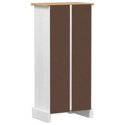 Bookcase White 46 x 29 x 100 cm Solid Pine Wood