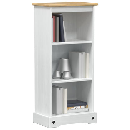 Bookcase White 46 x 29 x 100 cm Solid Pine Wood