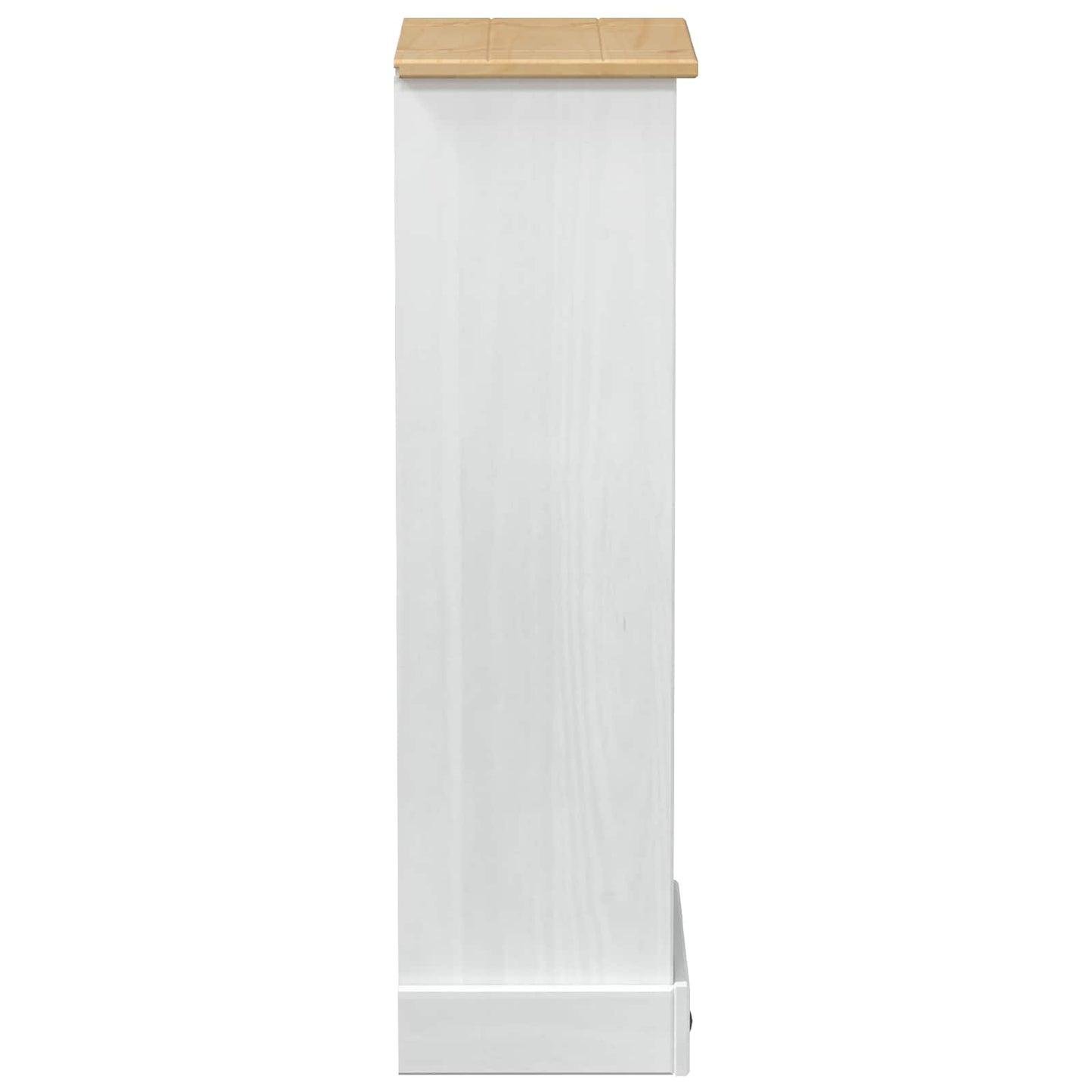 Bookcase White 46 x 29 x 100 cm Solid Pine Wood