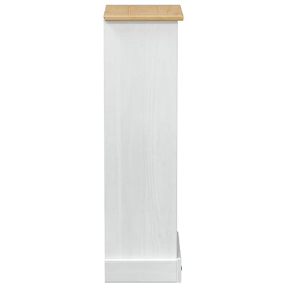 Bookcase White 46 x 29 x 100 cm Solid Pine Wood