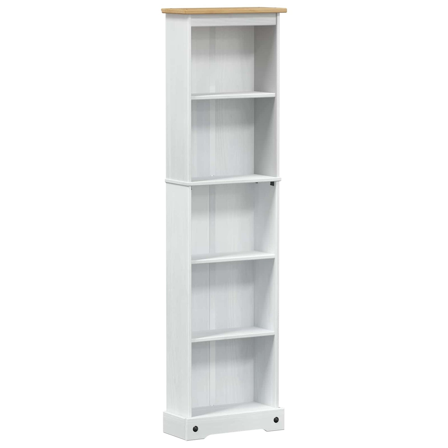 Bookcase White 46 x 20 x 170 cm Solid Pine Wood