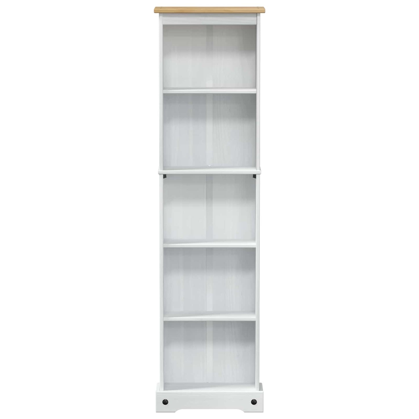 Bookcase White 46 x 20 x 170 cm Solid Pine Wood