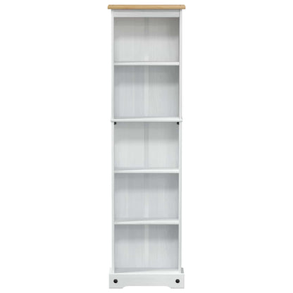 Bookcase White 46 x 20 x 170 cm Solid Pine Wood