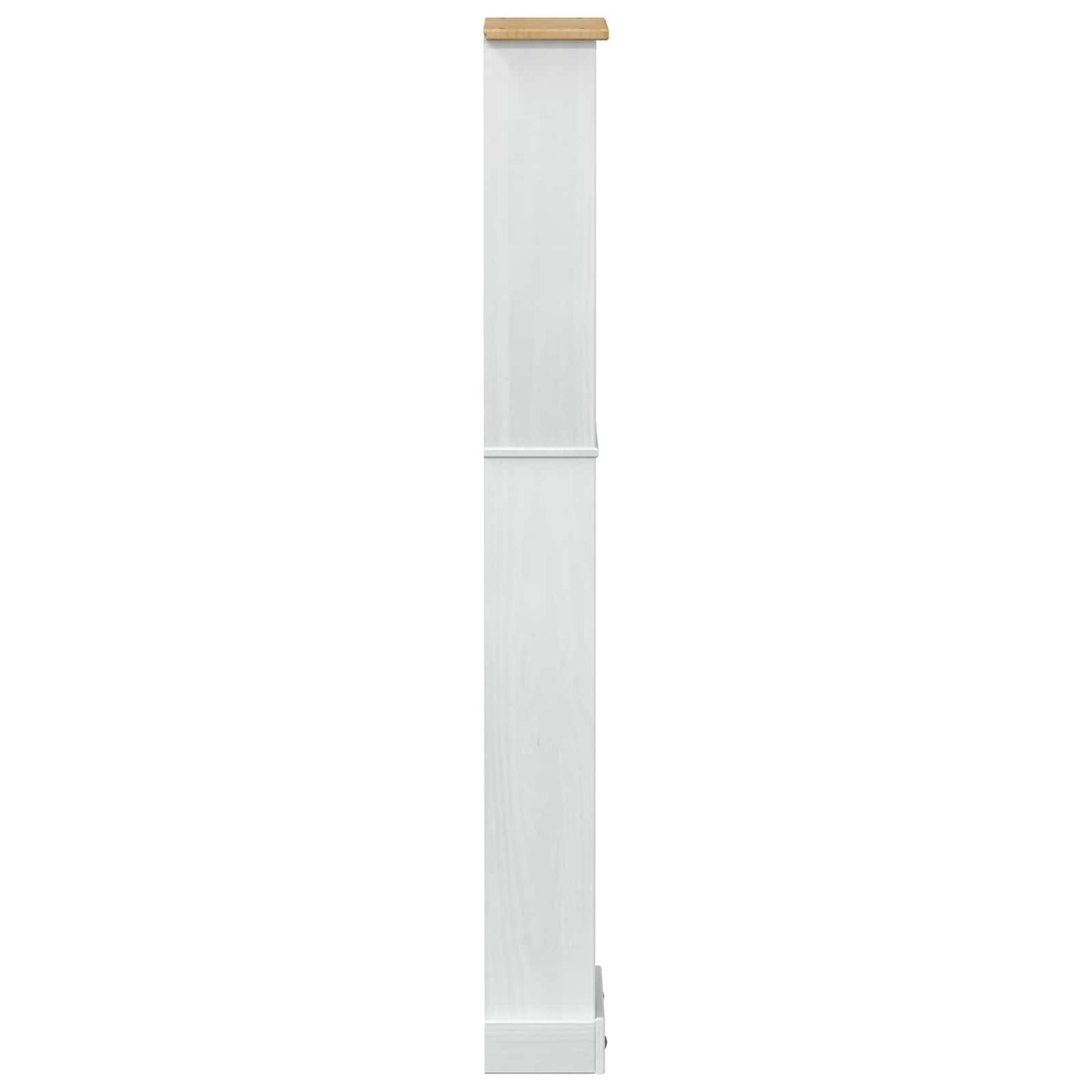 Bookcase White 46 x 20 x 170 cm Solid Pine Wood