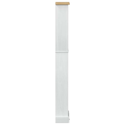 Bookcase White 46 x 20 x 170 cm Solid Pine Wood