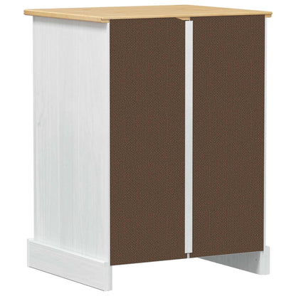 HiFi cabinet White 60 x 50 x 82 cm Solid Pine Wood
