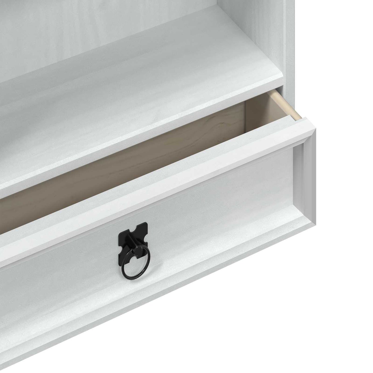 CD cabinet White 52 x 17.5 x 103 cm Solid Pine Wood