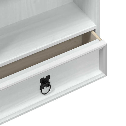 CD cabinet White 52 x 17.5 x 103 cm Solid Pine Wood