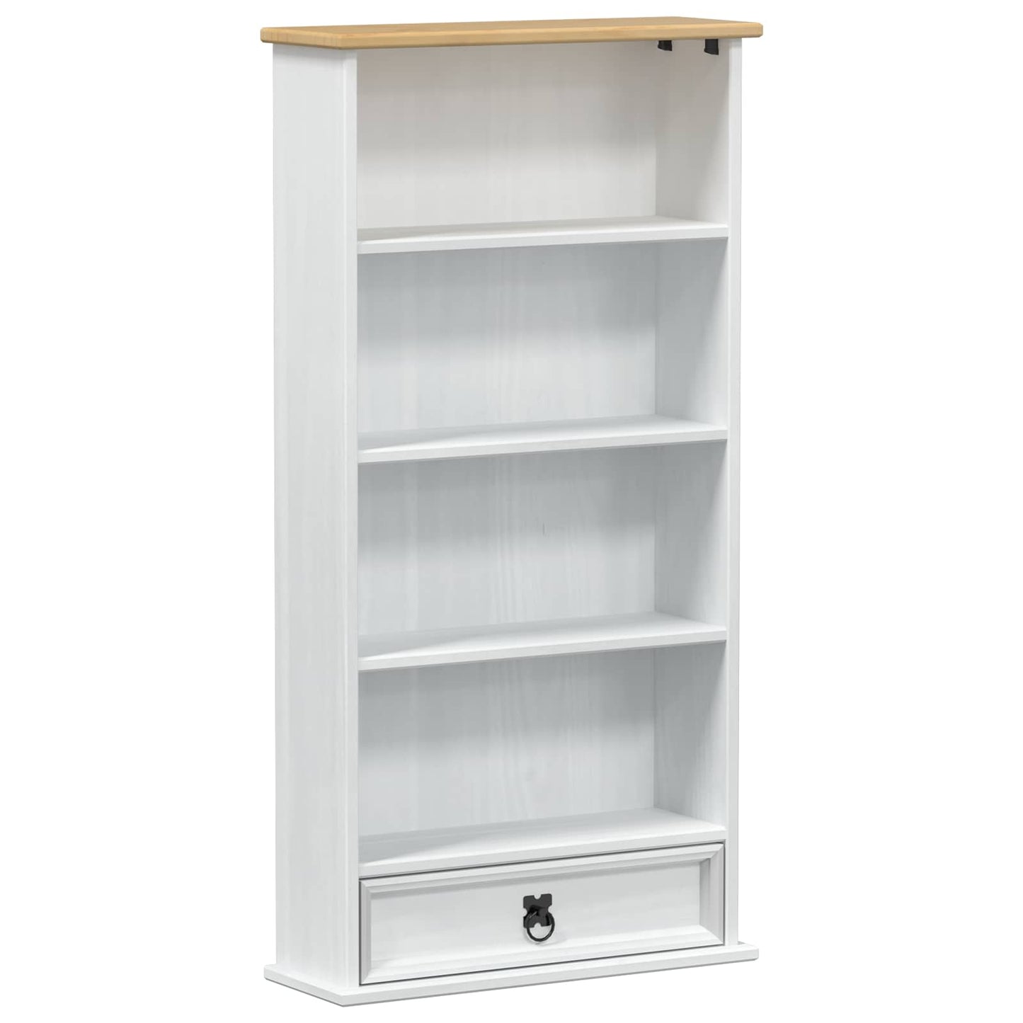 CD cabinet White 52 x 17.5 x 103 cm Solid Pine Wood
