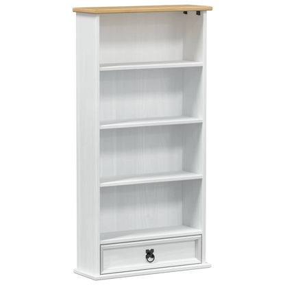 CD cabinet White 52 x 17.5 x 103 cm Solid Pine Wood