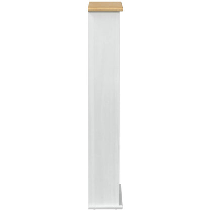 CD cabinet White 52 x 17.5 x 103 cm Solid Pine Wood
