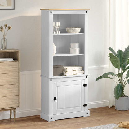 Highboard White 74 x 38 x 170 cm Solid Pine Wood