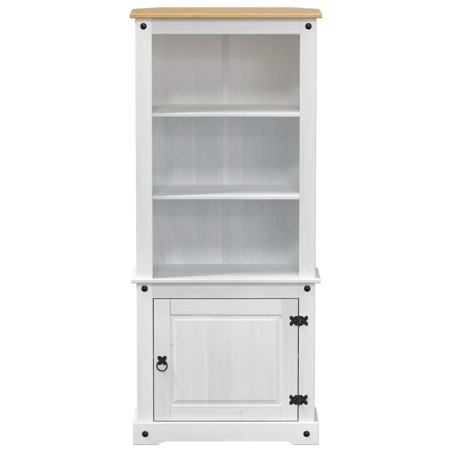 Highboard White 74 x 38 x 170 cm Solid Pine Wood