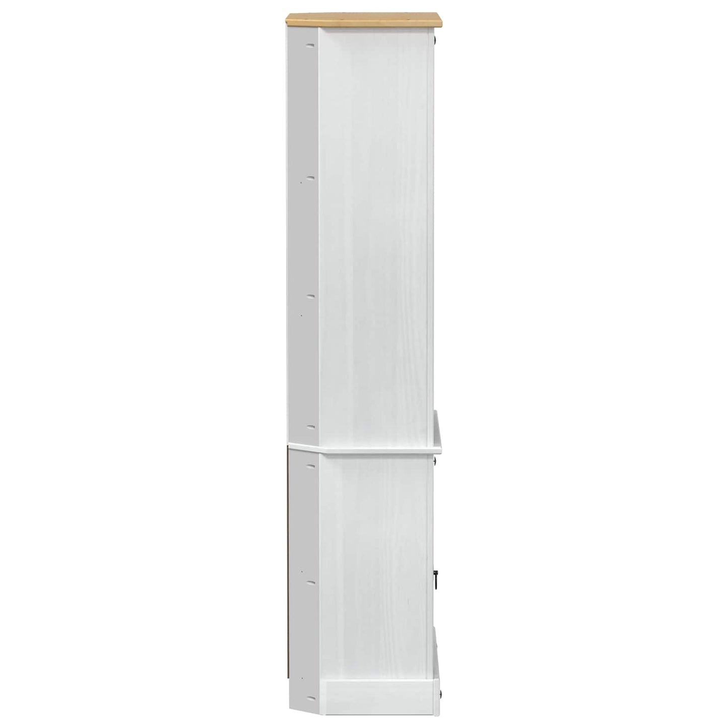 Highboard White 74 x 38 x 170 cm Solid Pine Wood
