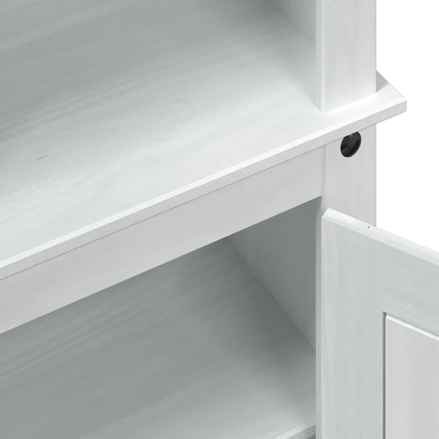 Shoe Cabinet with Door White 86 x 38.5 x 108 cm Solid Pine Wood