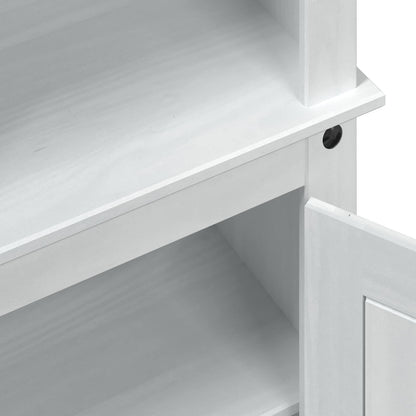 Shoe Cabinet with Door White 86 x 38.5 x 108 cm Solid Pine Wood
