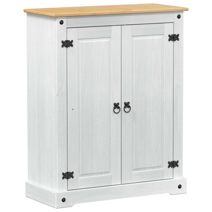 Shoe Cabinet with Door White 86 x 38.5 x 108 cm Solid Pine Wood