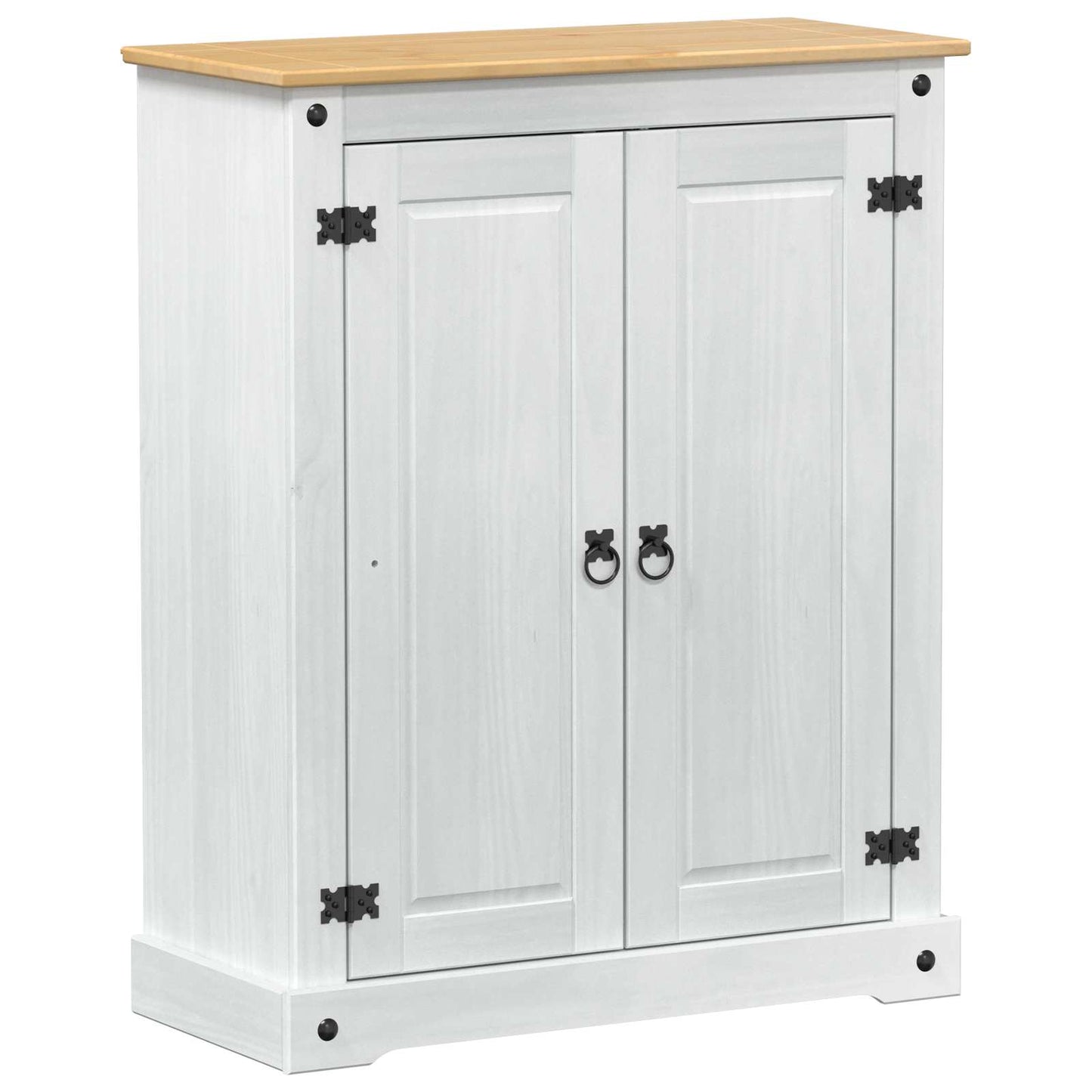 Shoe Cabinet with Door White 86 x 38.5 x 108 cm Solid Pine Wood