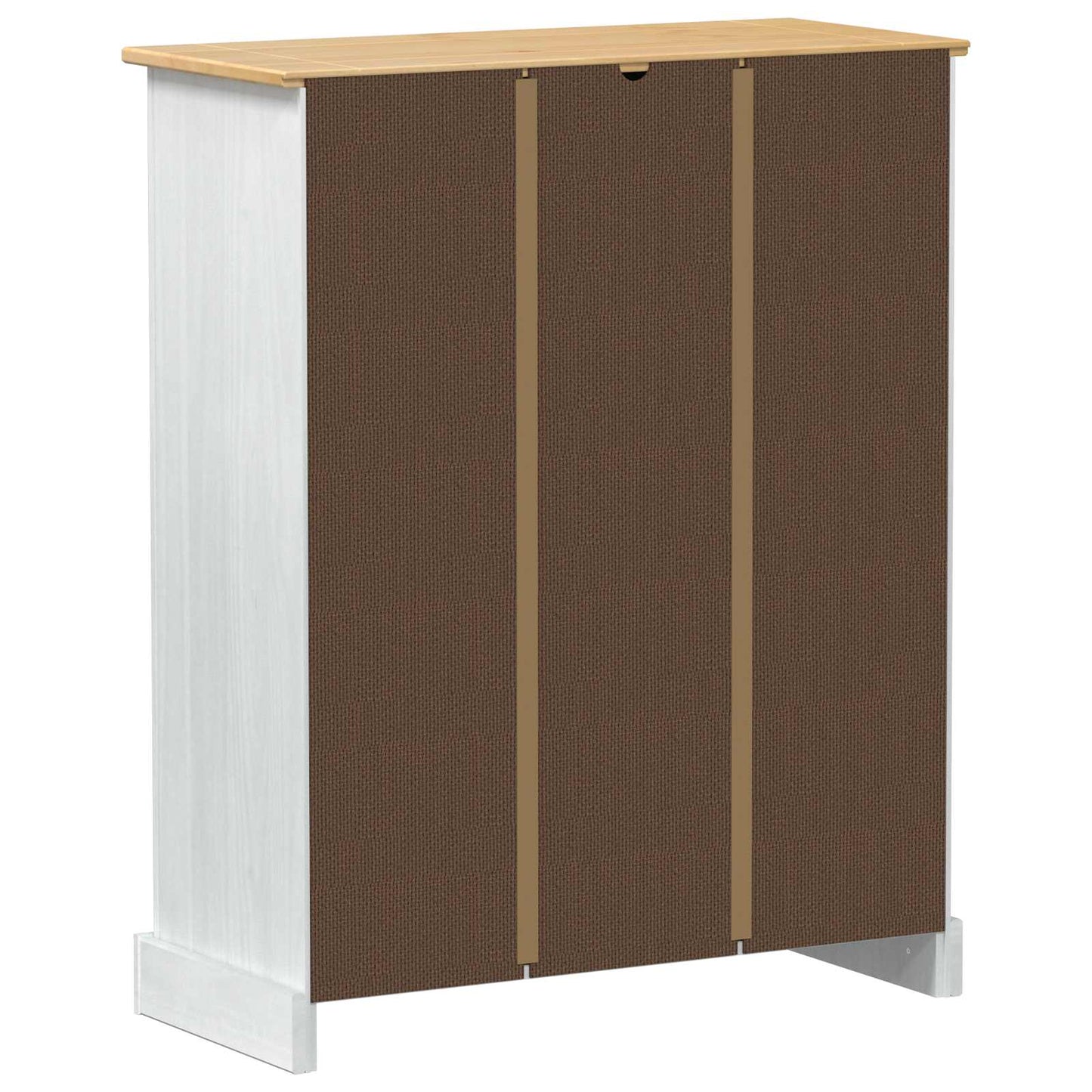 Shoe Cabinet with Door White 86 x 38.5 x 108 cm Solid Pine Wood