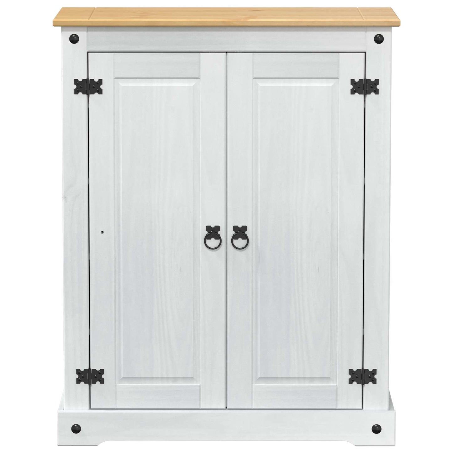 Shoe Cabinet with Door White 86 x 38.5 x 108 cm Solid Pine Wood