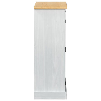 Shoe Cabinet with Door White 86 x 38.5 x 108 cm Solid Pine Wood