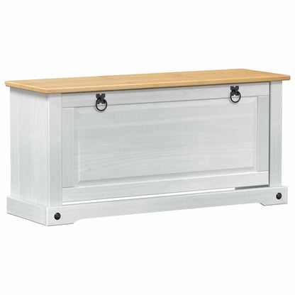 Shoe Cabinet Corona White 99 x 32 x 49 cm Solid Pine Wood