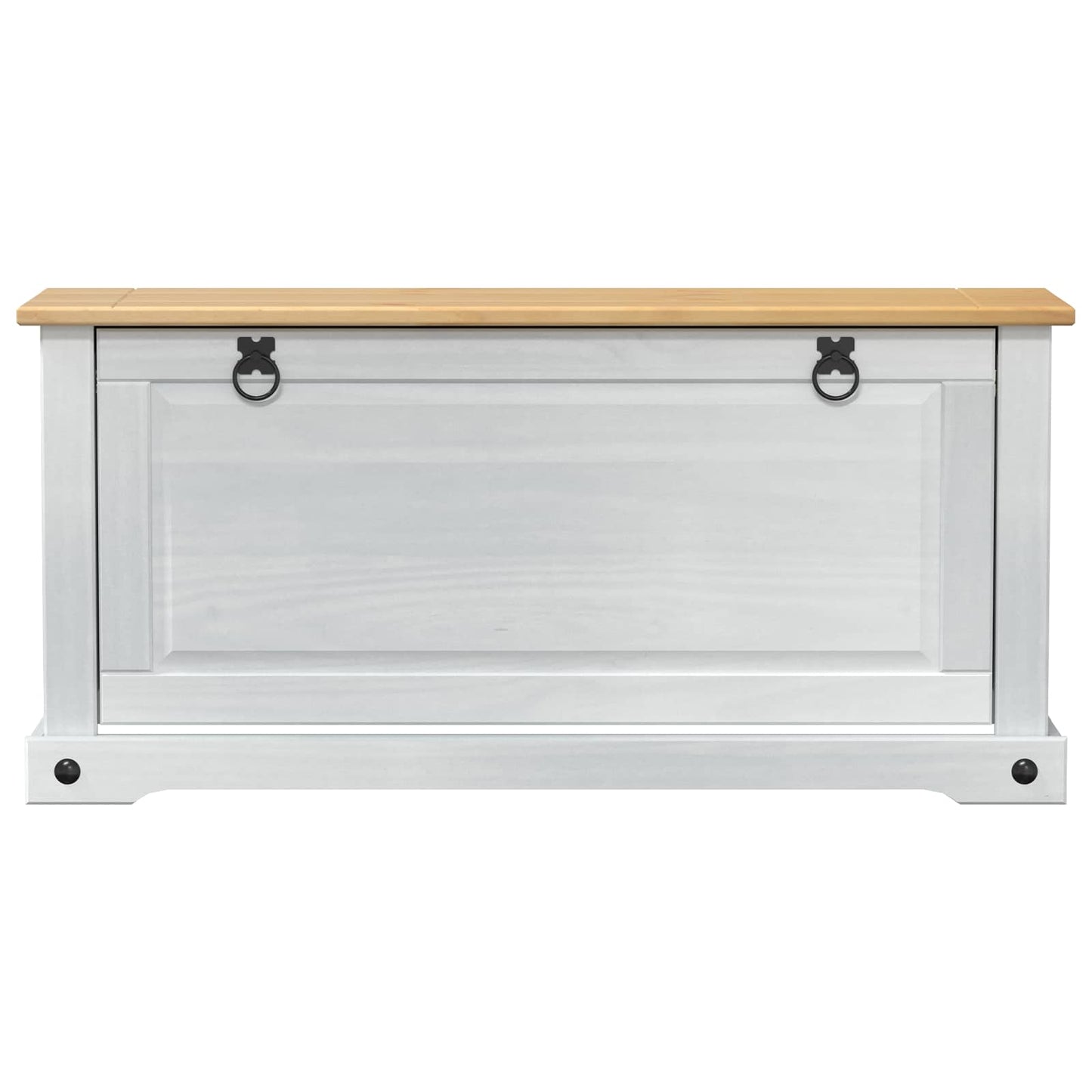 Shoe Cabinet Corona White 99 x 32 x 49 cm Solid Pine Wood
