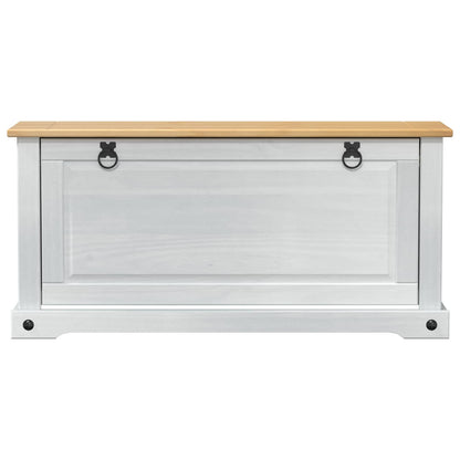 Shoe Cabinet Corona White 99 x 32 x 49 cm Solid Pine Wood