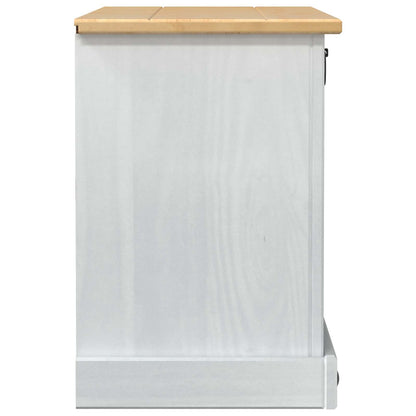 Shoe Cabinet Corona White 99 x 32 x 49 cm Solid Pine Wood