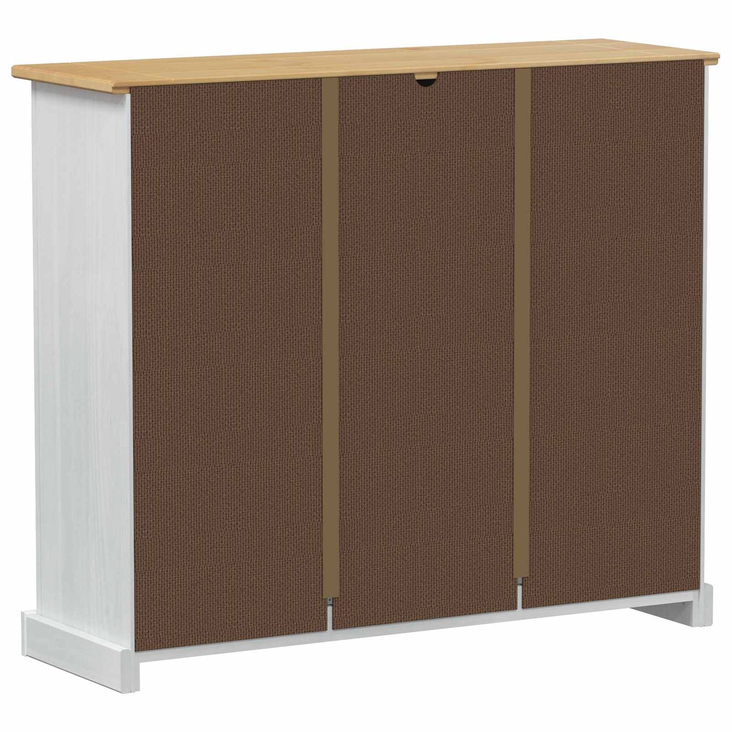 Shoe Cabinet Corona White 99 x 32 x 85 cm Solid Pine Wood