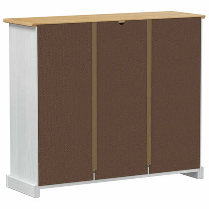Shoe Cabinet Corona White 99 x 32 x 85 cm Solid Pine Wood