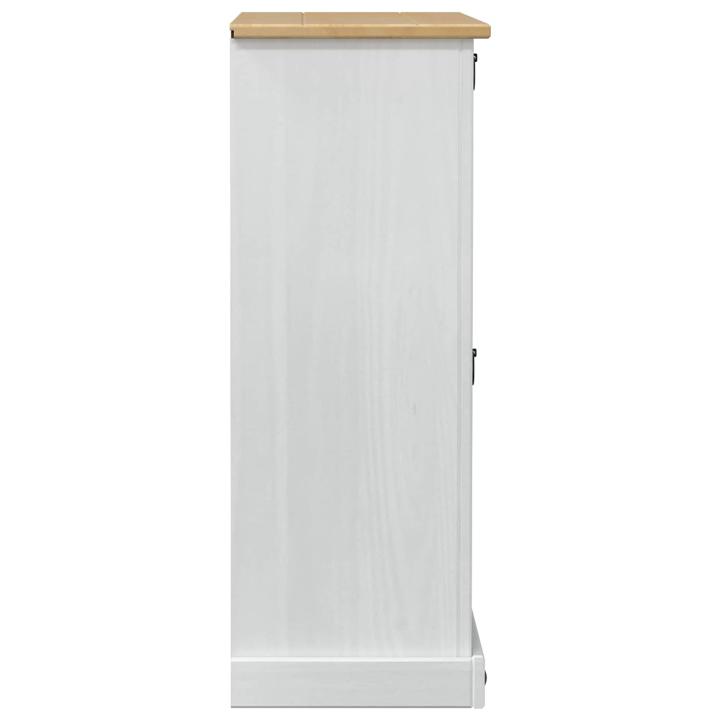 Shoe Cabinet Corona White 99 x 32 x 85 cm Solid Pine Wood