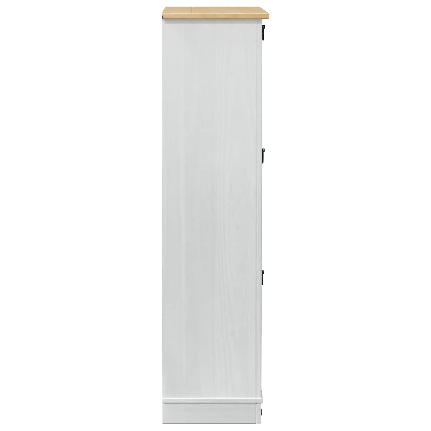 Shoe Cabinet Corona White 99 x 32 x 122 cm Solid Pine Wood