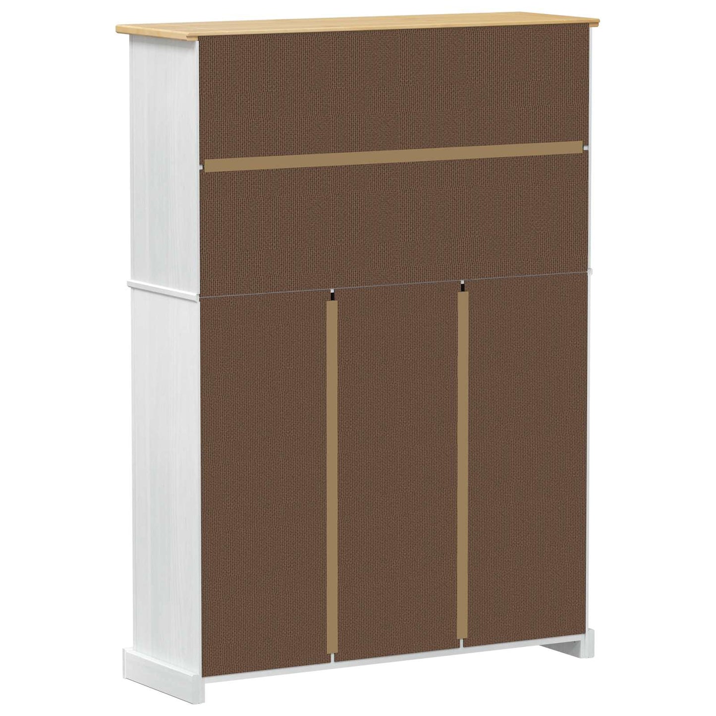 Shoe Cabinet Corona White 99 x 32 x 138 cm Solid Pine Wood