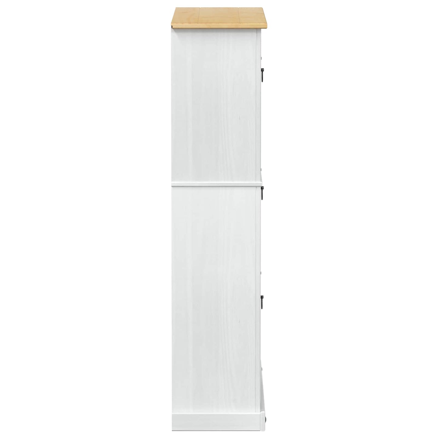 Shoe Cabinet Corona White 99 x 32 x 138 cm Solid Pine Wood