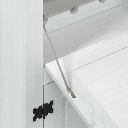 Wine cabinet White 97 x 45 x 114 cm Solid Pine Wood