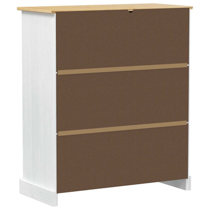 Wine cabinet White 97 x 45 x 114 cm Solid Pine Wood