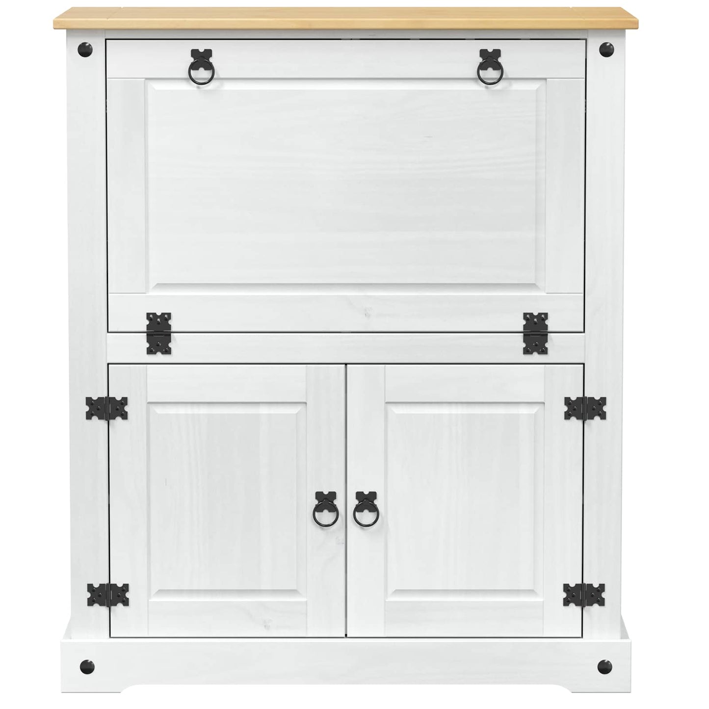 Wine cabinet White 97 x 45 x 114 cm Solid Pine Wood