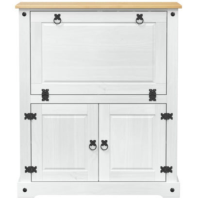 Wine cabinet White 97 x 45 x 114 cm Solid Pine Wood