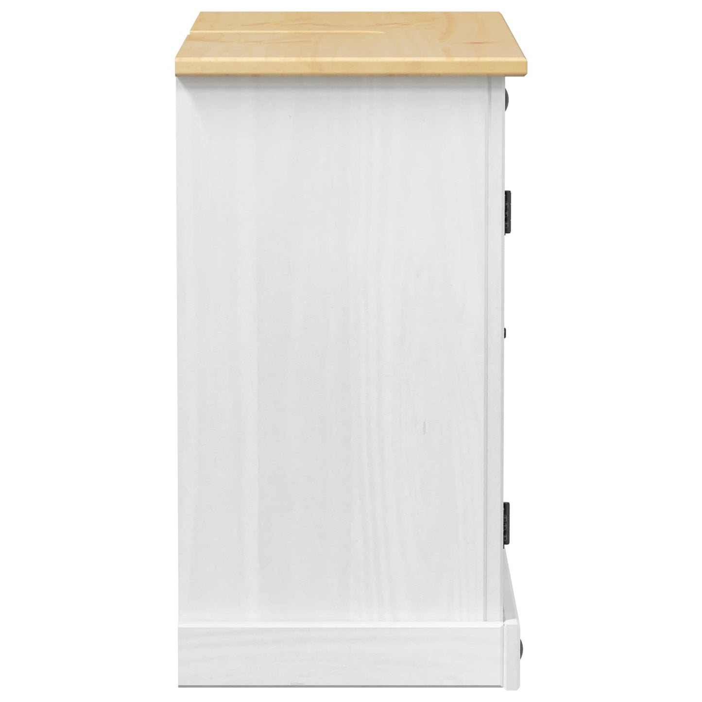 Sink cabinet with Shelf White 73 x 33 x 60 cm Solid Pine Wood