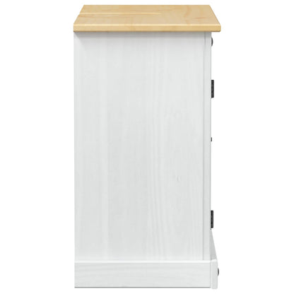 Sink cabinet with Shelf White 73 x 33 x 60 cm Solid Pine Wood