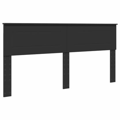 Bed Frame with Headboard Black 200 x 200 cm Engineered wood